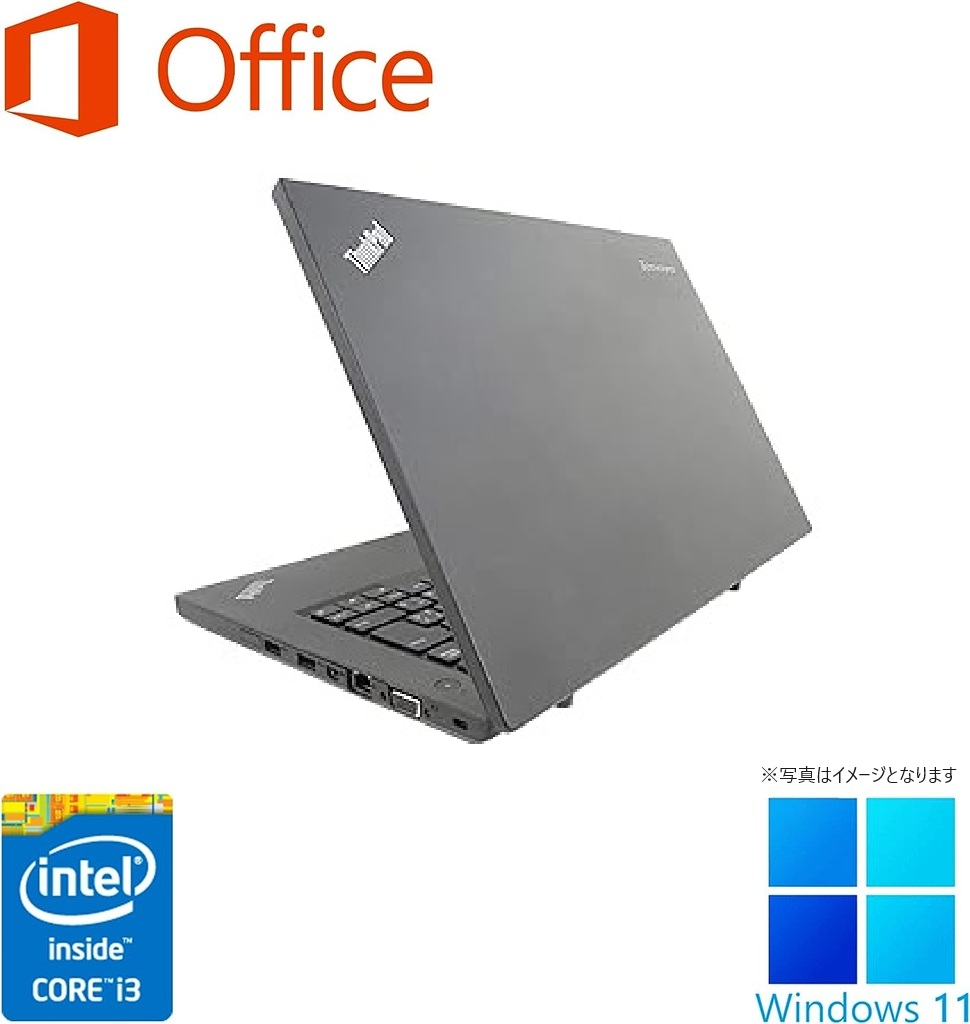 Lenovo ノートPC T450/14型/MS Office 2019/Win 11 Pro/Core i3-5010U